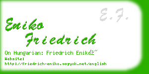 eniko friedrich business card